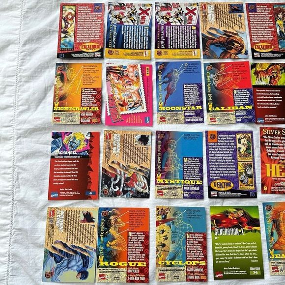 Mixed Vintage Lot 24 Marvel X-Men ‘95 Fleer Ultra Trading Collector Cards Good C - Picture 6 of 13